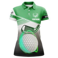 Load image into Gallery viewer, Women golf polo shirts custom golf ball womens golf clothes, golf gifts for womens | Green NQS6930