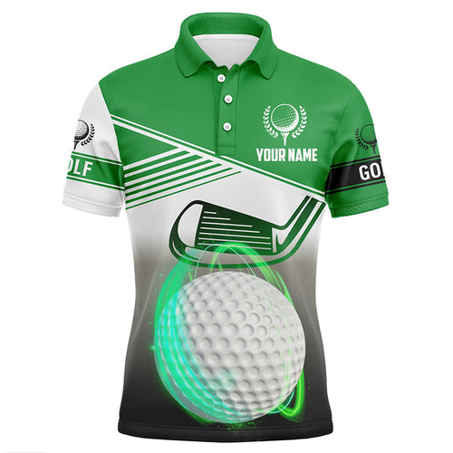 Mens golf polo shirts custom name golf ball men's golf polos, best mens golf wears | Green NQS6930