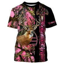 Load image into Gallery viewer, Country Girl Deer Hunting pink Muddy Camo Customize Name 3D All Over Printed Shirts Personalized Hunting gift For Adult And Kid NQS930