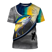 Load image into Gallery viewer, Tuna fishing scales personalized saltwater fishing shirts, custom sun protection fishing apparel NQS3288