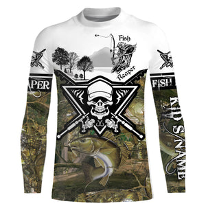 Redfish Puppy Drum Fish Reaper Camo UV protection Custom name fishing shirts NQS792