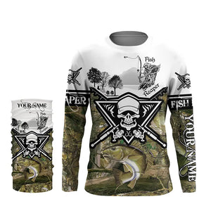 Redfish Puppy Drum Fish Reaper Camo UV protection Custom name fishing shirts NQS792