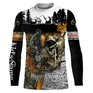 Bow Hunter Camo Huntaholic Deer Hunting Customize name 3D All over print shirts NQS666