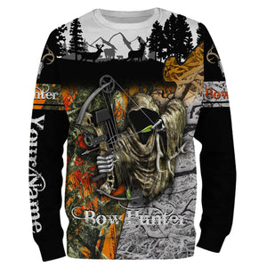 Bow Hunter Camo Huntaholic Deer Hunting Customize name 3D All over print shirts NQS666