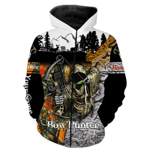 Bow Hunter Camo Huntaholic Deer Hunting Customize name 3D All over print shirts NQS666