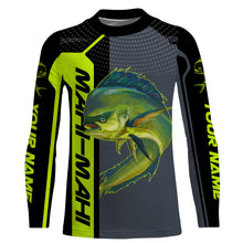 Load image into Gallery viewer, Mahi Mahi (Dorado) saltwater fishing custom name sun protection long sleeve fishing shirts jerseys NQS3873