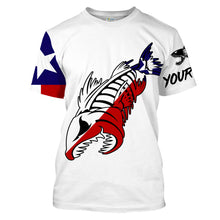 Load image into Gallery viewer, Fish reaper Fishing Texas Flag patriotic Customize Name long sleeves fishing shirts NQS2241