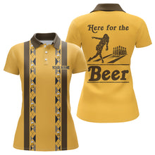 Load image into Gallery viewer, Personalized Yellow Retro Bowling Polo shirt For women custom Here for the beer bowling team jerseys NQS6567