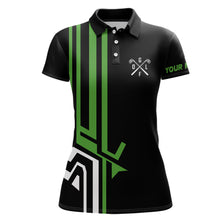 Load image into Gallery viewer, Womens golf polo shirts custom black team golf shirts, custom polo jerseys womens green golf shirts NQS7098