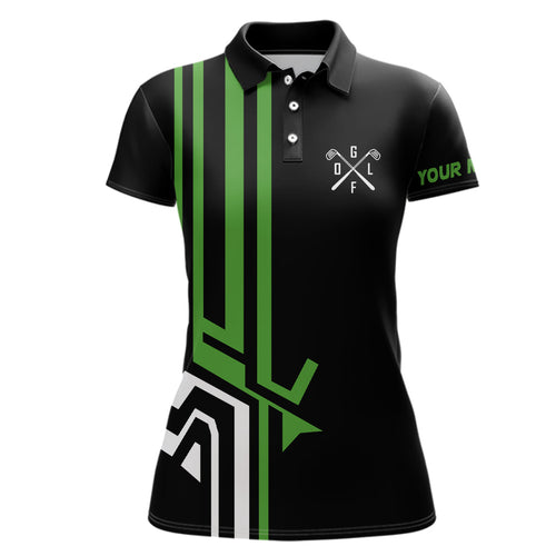 Womens golf polo shirts custom black team golf shirts, custom polo jerseys womens green golf shirts NQS7098