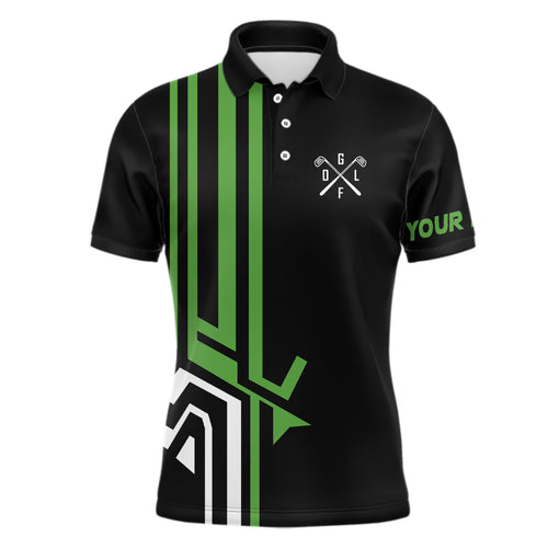 Mens golf polo shirts custom black team golf shirts, custom polo jerseys mens green golf shirts NQS7098