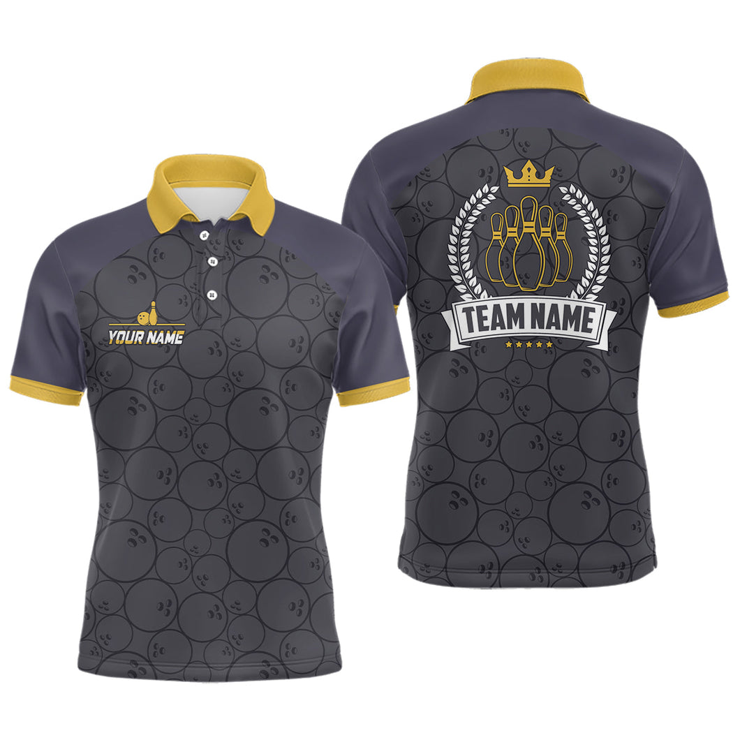 Bowling Polo Shirts for men Custom bowling camo team League jerseys, retro bowling shirts NQS6756