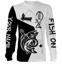 Load image into Gallery viewer, Walleye Fish On Custome Name 3D All Over Printed Shirts For Adult And Kid Personalized Fishing gift NQS356