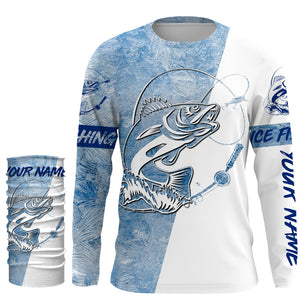 Walleye Ice Fishing Winter Fishing Performance Long Sleeve Shirts, Ice Fishing Clothing FSD2658