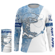 Load image into Gallery viewer, Northern Pike Ice Fishing Winter Fishing Performance Long Sleeve Shirts, Ice Fishing Northern Pike Clothing FSD2660