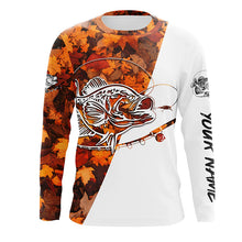 Load image into Gallery viewer, Autumn Fishing Long Sleeve Shirts Freshwater Fish Customize Name UV Protection Shirts FSD3462