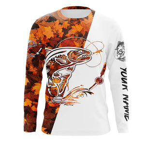 Autumn Fishing Long Sleeve Shirts Freshwater Fish Customize Name UV Protection Shirts FSD3462