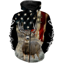 Load image into Gallery viewer, Mule Deer American flag 3D all over print Shirts, Personalized hunting gifts for Men, Women and Kid FSD3162