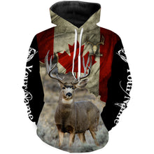 Load image into Gallery viewer, Mule Deer Canada flag 3D all over print Shirts, Personalized hunting gifts for Men, Women and Kid FSD3177