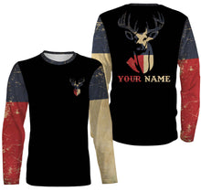 Load image into Gallery viewer, Texas Deer Hunting TX flag custom name all over print shirts, personalized Deer hunting gifts FSD3186