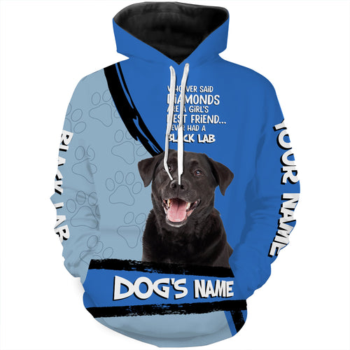 Black Labs Custom Name 3D All over printed Shirt, Cute Labrador Retriever Dog Funny Dog Saying shirt, Personalized Gift FSD3088