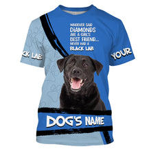 Load image into Gallery viewer, Black Labs Custom Name 3D All over printed Shirt, Cute Labrador Retriever Dog Funny Dog Saying shirt, Personalized Gift FSD3088