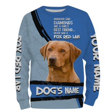 Load image into Gallery viewer, Fox Red Labs Custom Name 3D All over printed Shirt, Labrador Retriever Dog Funny Dog Saying shirt, Personalized Gift FSD3089