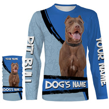 Load image into Gallery viewer, American Pit Bull Terrier Customize Name 3D All over print Shirts, Pit Bull dog lover Gifts FSD3536