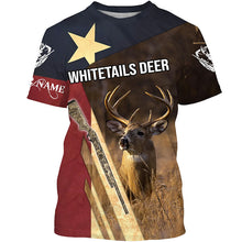 Load image into Gallery viewer, Texas Whitetails Deer Rifle Hunting Texas flag Customize Name 3D All Over Printed Shirts, Hoodie FSD3538