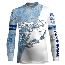 Load image into Gallery viewer, Trout Ice Fishing Winter Fishing Performance Long Sleeve Shirts, Ice Fishing Clothing FSD2916