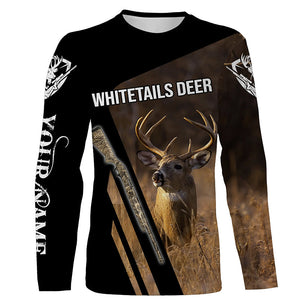 Whitetails Deer Rifle Hunting Customize Name 3D All Over Printed Shirts, Deer hunting Gifts FSD3429