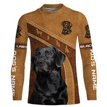 Load image into Gallery viewer, Black Labrador Retriever customize Name 3D All Over Printed Shirts, Gifts for black Labs lovers FSD3451