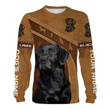 Load image into Gallery viewer, Black Labrador Retriever customize Name 3D All Over Printed Shirts, Gifts for black Labs lovers FSD3451