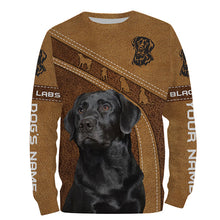 Load image into Gallery viewer, Black Labrador Retriever customize Name 3D All Over Printed Shirts, Gifts for black Labs lovers FSD3451