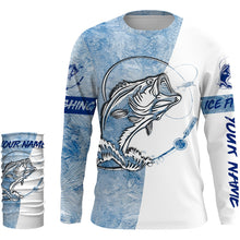 Load image into Gallery viewer, Ice Fishing Largemouth Bass Winter Fishing Performance Long Sleeve Shirts, Fisherman Gifts FSD2657