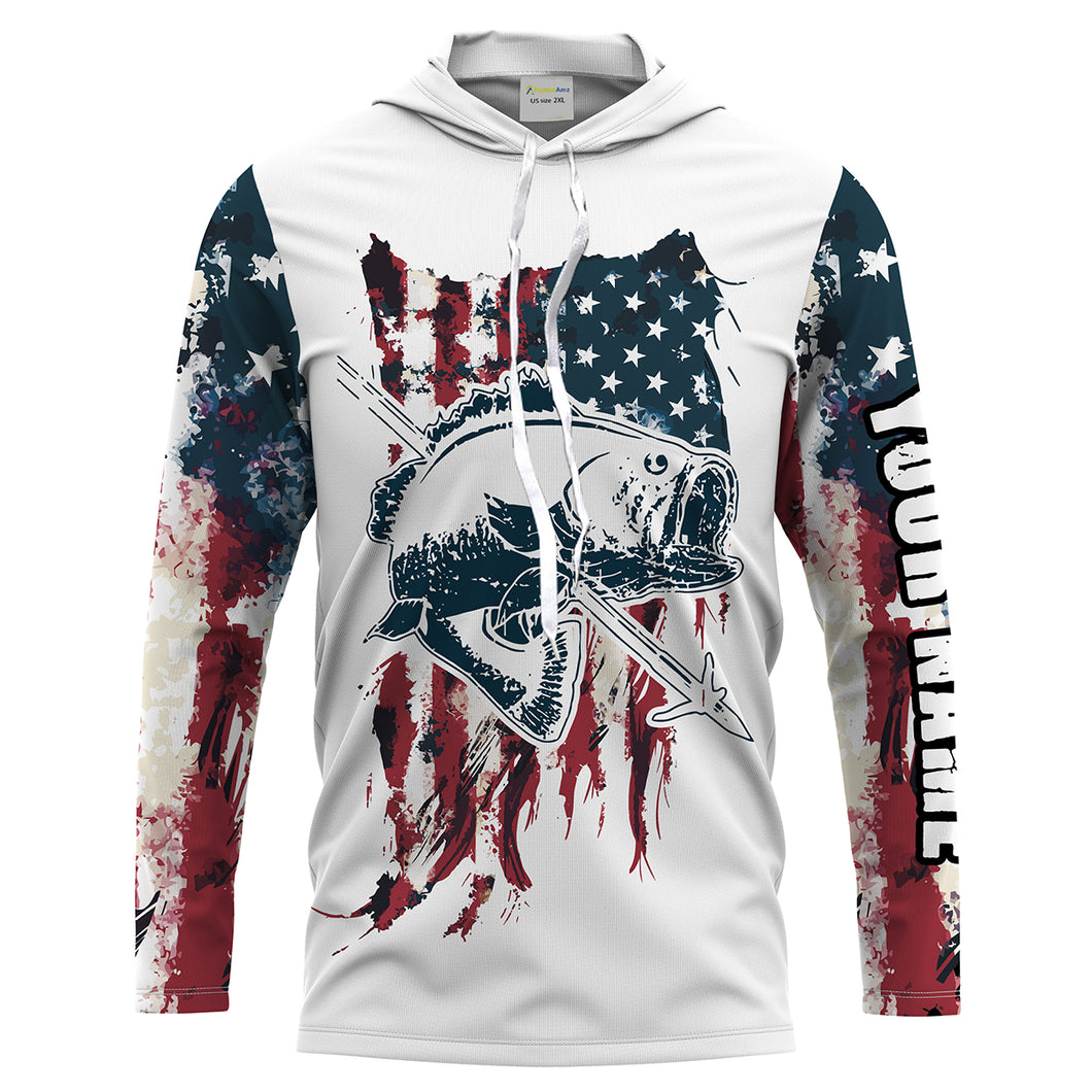 Bowfishing American Flag Customize Name 3D All Over printed Shirts For Men, Women - Personalized Bow Fishing Gifts FSD2229