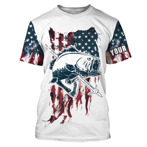 Bowfishing American Flag Customize Name 3D All Over printed Shirts For Men, Women - Personalized Bow Fishing Gifts FSD2229