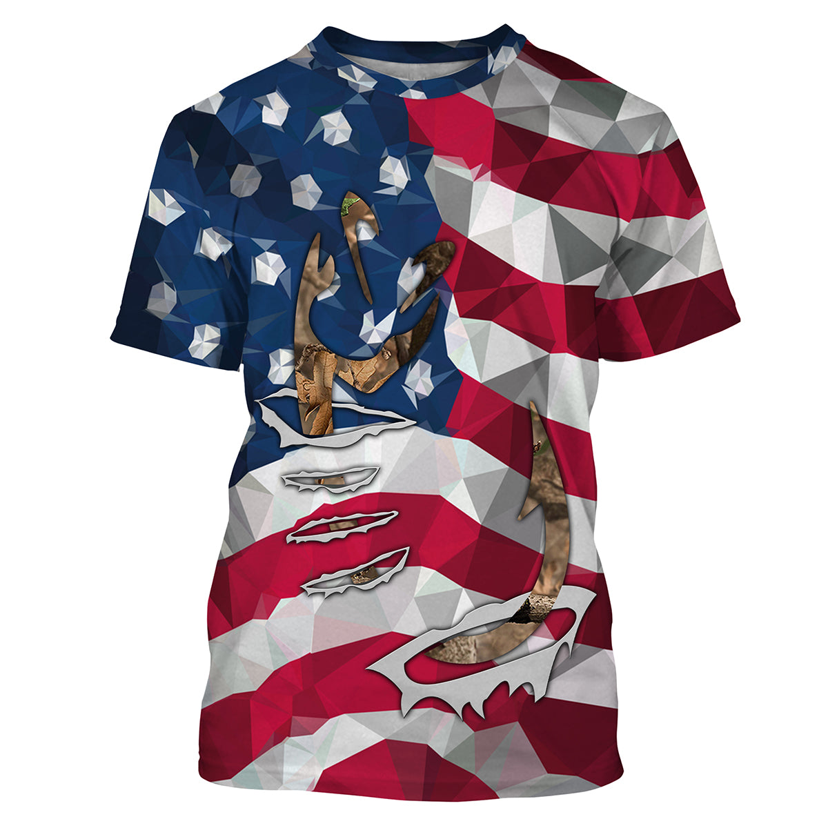 Patriotic Fishing shirt with American Flag and Fishing Hook 3D shirt, –  ChipteeAmz