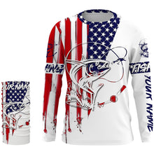 Load image into Gallery viewer, Fishing Shirt American Flag Tuna fishing Apparel for Adult and Kid, Personalized Patriotic fishing gifts FSD2578