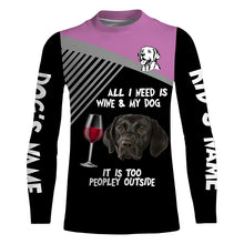Load image into Gallery viewer, Funny Black Labrador customize Name 3D All over print Shirt, Hoodie, T-shirt Wine and Dog Funny Gifts FSD3641