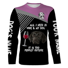 Load image into Gallery viewer, Funny Black Labrador customize Name 3D All over print Shirt, Hoodie, T-shirt Wine and Dog Funny Gifts FSD3641