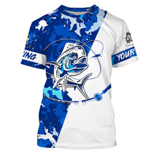 Load image into Gallery viewer, Mahi-mahi Fishing blue sea camouflage custom Name UV Protection Shirts, Mahi mahi Fishing Jerseys FSD3210