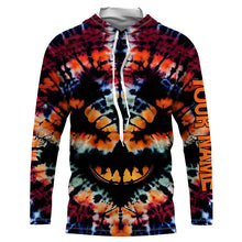 Load image into Gallery viewer, Custom Tie Dye Halloween Shirts Pumpkin 3D All Over Printed Mens Womens Tie Dye Halloween Shirts FSD3415