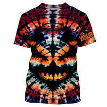 Load image into Gallery viewer, Custom Tie Dye Halloween Shirts Pumpkin 3D All Over Printed Mens Womens Tie Dye Halloween Shirts FSD3415