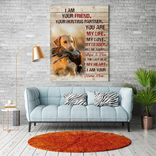 Load image into Gallery viewer, Personalized Dog Canvas| Hunting Partner custom Dog&#39;s image and Name Canvas| Gift for bird Hunters FSD3878