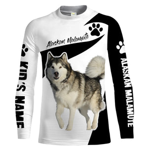 Love Alaskan Malamute Custom Name 3D Full Printing Shirts Personalized Gifts For Alaskan Lovers FSD1900