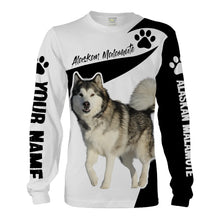 Load image into Gallery viewer, Love Alaskan Malamute Custom Name 3D Full Printing Shirts Personalized Gifts For Alaskan Lovers FSD1900