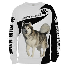 Load image into Gallery viewer, Love Alaskan Malamute Custom Name 3D Full Printing Shirts Personalized Gifts For Alaskan Lovers FSD1900