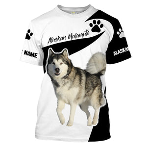 Love Alaskan Malamute Custom Name 3D Full Printing Shirts Personalized Gifts For Alaskan Lovers FSD1900