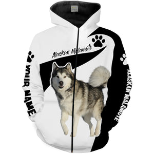 Love Alaskan Malamute Custom Name 3D Full Printing Shirts Personalized Gifts For Alaskan Lovers FSD1900